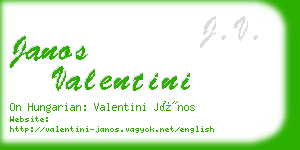 janos valentini business card